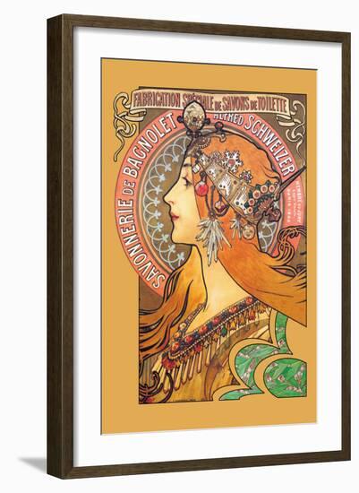 Savonnerie de Bagnolet-Alphonse Mucha-Framed Art Print