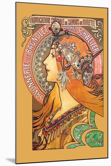 Savonnerie de Bagnolet-Alphonse Mucha-Mounted Art Print