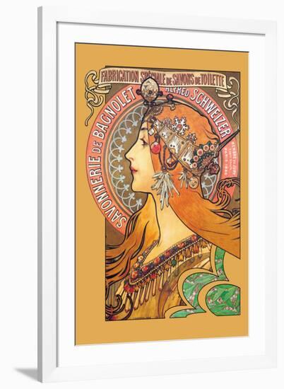 Savonnerie de Bagnolet-Alphonse Mucha-Framed Art Print