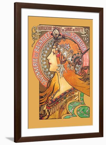 Savonnerie de Bagnolet-Alphonse Mucha-Framed Art Print