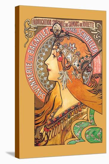 Savonnerie de Bagnolet-Alphonse Mucha-Stretched Canvas