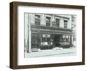 Savory and Moores Pharmacy, 143 New Bond Street, London, 1912-null-Framed Photographic Print