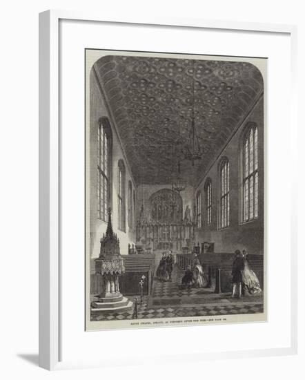 Savoy Chapel, Strand, as Restored after the Fire-null-Framed Giclee Print