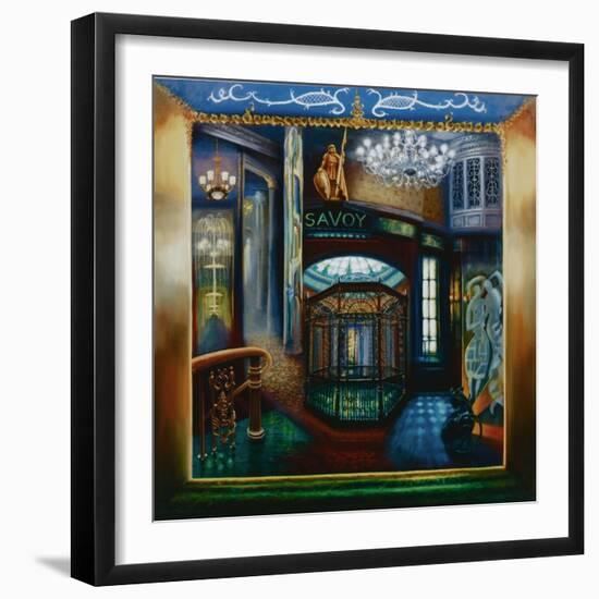 Savoy Hotel, Savoy Interior, Kaspar the Cat, 2010-Lee Campbell-Framed Giclee Print