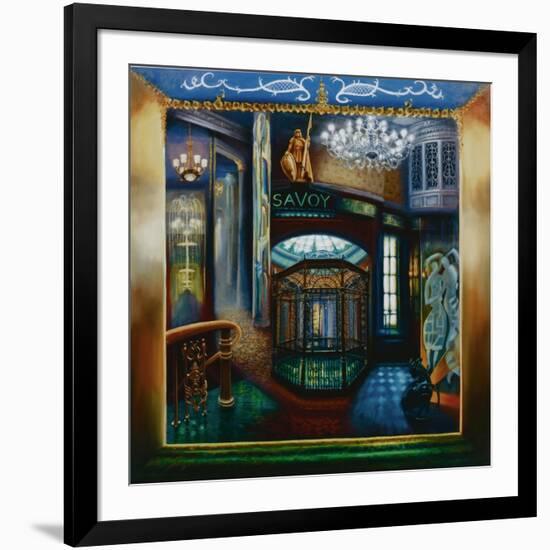 Savoy Hotel, Savoy Interior, Kaspar the Cat, 2010-Lee Campbell-Framed Giclee Print