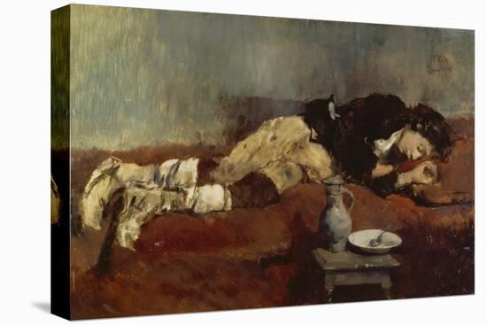 Savoyard Boy Sleeping, 1869-Wilhelm Leibl-Stretched Canvas