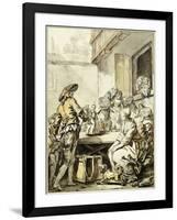 Savoyard with a Dancing Doll-Jean-Baptiste Greuze-Framed Premium Giclee Print