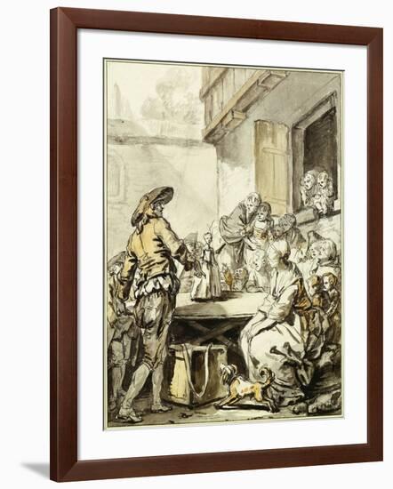 Savoyard with a Dancing Doll-Jean-Baptiste Greuze-Framed Giclee Print