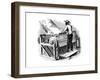 Saw Gin for Cleaning Cotton Being Operated by Barefoot Black Labourer, Southern USA, 1865-null-Framed Giclee Print