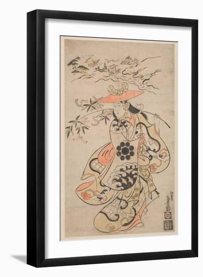 Sawamura Kodenji as Tsuyu-No-Mae, 1698 (Hand-Coloured Woodblock Print)-Torii Kiyonobu I-Framed Giclee Print