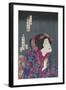 Sawamura Tanosuke as Princess Kiyo, February 1868-Toyohara Kunichika-Framed Giclee Print