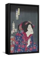 Sawamura Tanosuke as Princess Kiyo, February 1868-Toyohara Kunichika-Framed Stretched Canvas