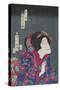 Sawamura Tanosuke as Princess Kiyo, February 1868-Toyohara Kunichika-Stretched Canvas