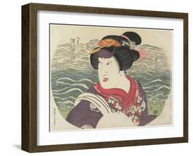 Sawamura Tanosuke II as Yae, 1816-Utagawa Toyokuni-Framed Giclee Print