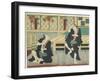 Sawamura Tossho II as Kinohei and Ichimura Kakitsu I as Kippei, May 1865-Toyohara Kunichika-Framed Giclee Print