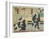 Sawamura Tossho II as Kinohei and Ichimura Kakitsu I as Kippei, May 1865-Toyohara Kunichika-Framed Giclee Print