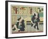 Sawamura Tossho II as Kinohei and Ichimura Kakitsu I as Kippei, May 1865-Toyohara Kunichika-Framed Giclee Print