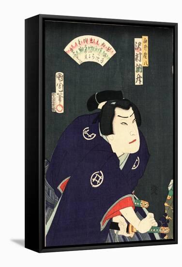 Sawamura Tossho No Shirai Gonpachi-Toyohara Kunichika-Framed Stretched Canvas