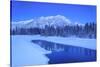 Sawback Range reflecting in Bow River near town of Banff, Canadian Rockies, Alberta, Canada-Stuart Westmorland-Stretched Canvas