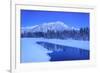 Sawback Range reflecting in Bow River near town of Banff, Canadian Rockies, Alberta, Canada-Stuart Westmorland-Framed Photographic Print