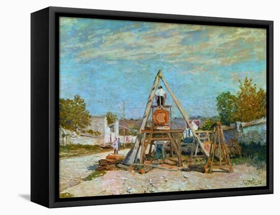 Sawing Wood, 1867-Alfred Sisley-Framed Stretched Canvas