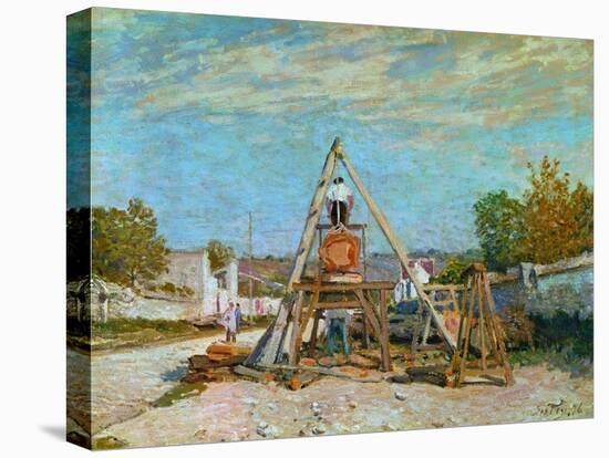 Sawing Wood, 1867-Alfred Sisley-Stretched Canvas