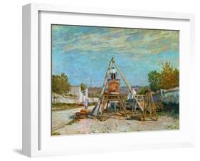 Sawing Wood, 1867-Alfred Sisley-Framed Giclee Print