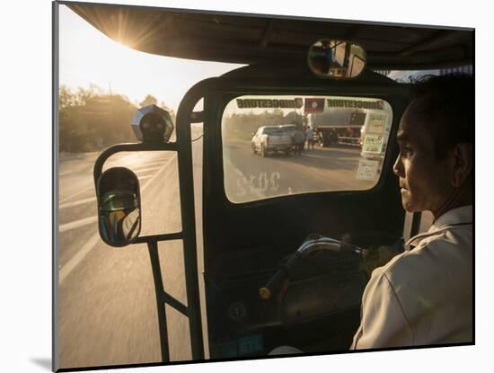 Sawngthaew Tuk-Tuk, Vientiane, Laos, Indochina, Southeast Asia, Asia-Ben Pipe-Mounted Photographic Print