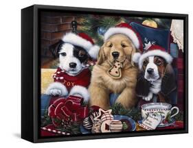 Sawry Santa Paws-Jenny Newland-Framed Stretched Canvas