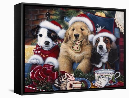 Sawry Santa Paws-Jenny Newland-Framed Stretched Canvas