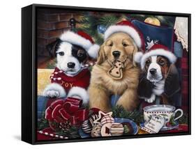 Sawry Santa Paws-Jenny Newland-Framed Stretched Canvas