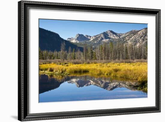 Sawtooth Mountains, Stanley Lake Inlet, Sawtooth Nf, Stanley, Idaho-Michel Hersen-Framed Photographic Print