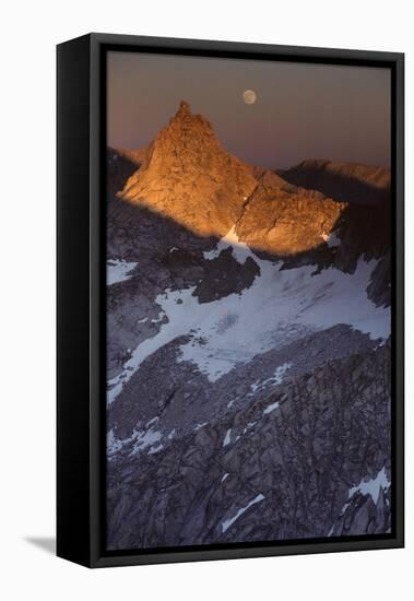 Sawtooth Peak, Moonrise, Sequoia and Kings Canyon National Park, California, USA-Gerry Reynolds-Framed Stretched Canvas