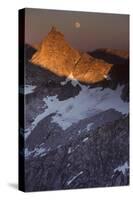 Sawtooth Peak, Moonrise, Sequoia and Kings Canyon National Park, California, USA-Gerry Reynolds-Stretched Canvas