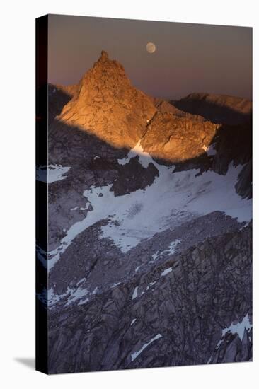 Sawtooth Peak, Moonrise, Sequoia and Kings Canyon National Park, California, USA-Gerry Reynolds-Stretched Canvas