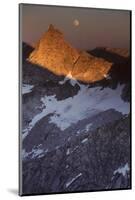 Sawtooth Peak, Moonrise, Sequoia and Kings Canyon National Park, California, USA-Gerry Reynolds-Mounted Photographic Print