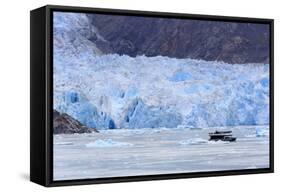 Sawyer Glacier in Tracy Arm Fjord, Alaska, United States of America, North America-Richard Cummins-Framed Stretched Canvas