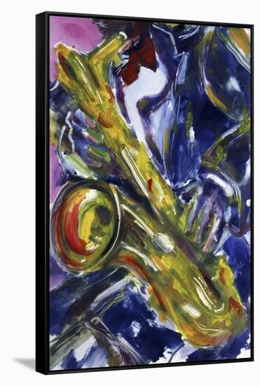 Sax Essence-Gil Mayers-Framed Stretched Canvas