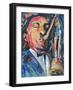 SAX MAN-ALLAYN STEVENS-Framed Art Print