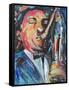 SAX MAN-ALLAYN STEVENS-Framed Stretched Canvas