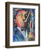 SAX MAN-ALLAYN STEVENS-Framed Art Print