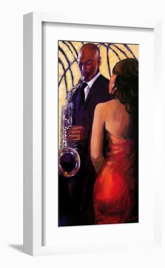 Sax Seduction-Monica Stewart-Framed Art Print