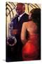 Sax Seduction-Monica Stewart-Stretched Canvas