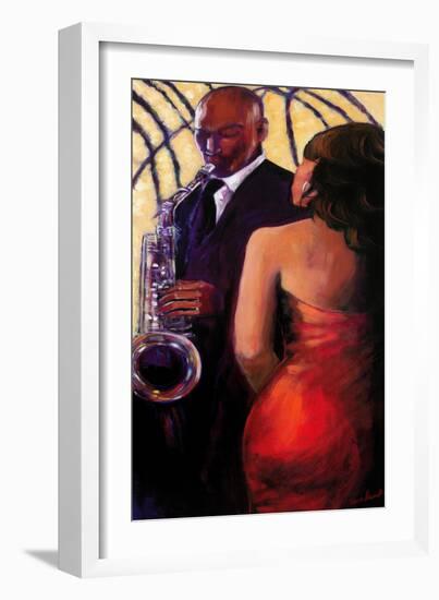 Sax Seduction-Monica Stewart-Framed Art Print