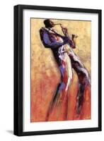 Sax Solo-Monica Stewart-Framed Art Print