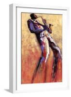 Sax Solo-Monica Stewart-Framed Art Print