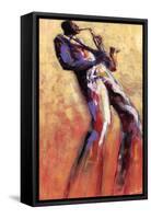 Sax Solo-Monica Stewart-Framed Stretched Canvas