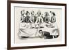 Saxon Banquet from a Ms. in the Cotton Library-null-Framed Giclee Print