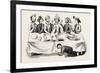 Saxon Banquet from a Ms. in the Cotton Library-null-Framed Giclee Print
