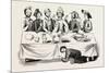 Saxon Banquet from a Ms. in the Cotton Library-null-Mounted Giclee Print